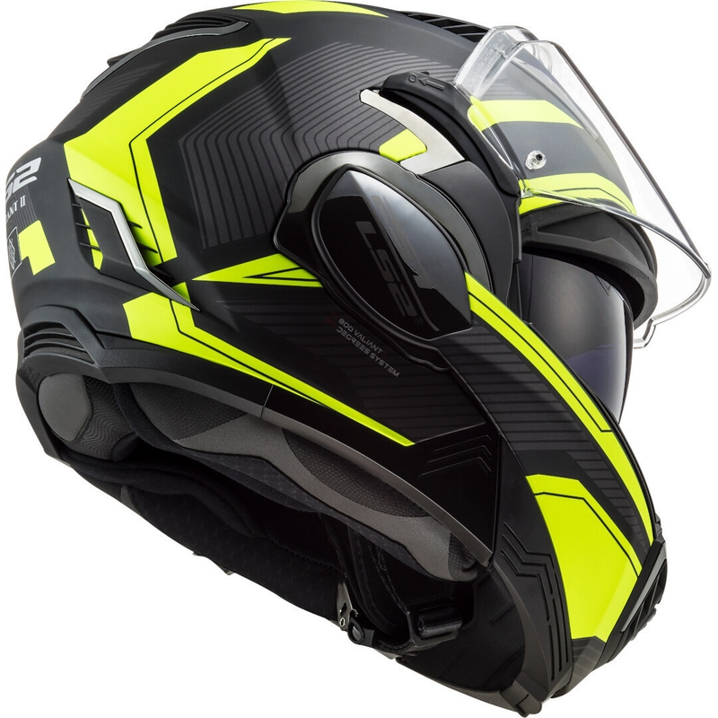 LS2 FF900 Valiant II Revo schwarz-fluo gelb klappbarer Motorradhelm
