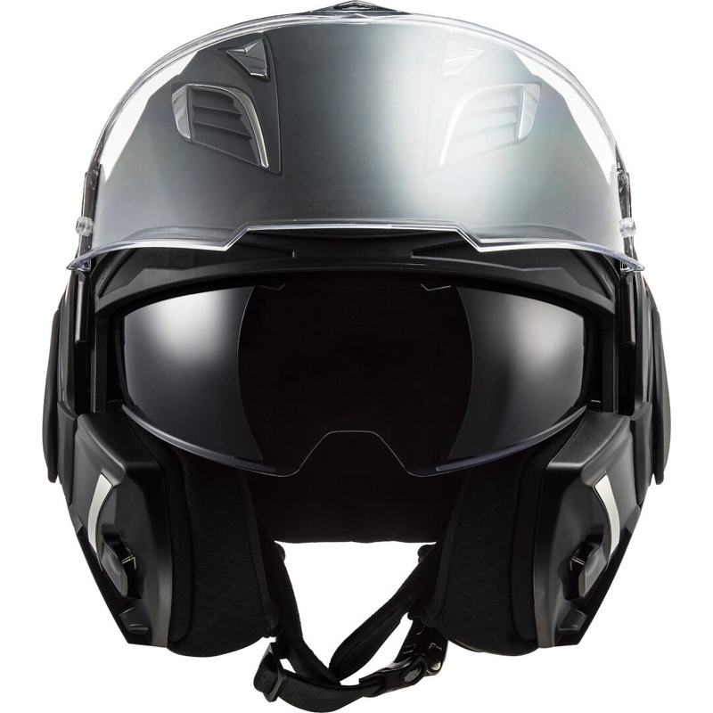 Klappbarer Motorradhelm LS2 FF900 Valiant II Noir schwarz matt