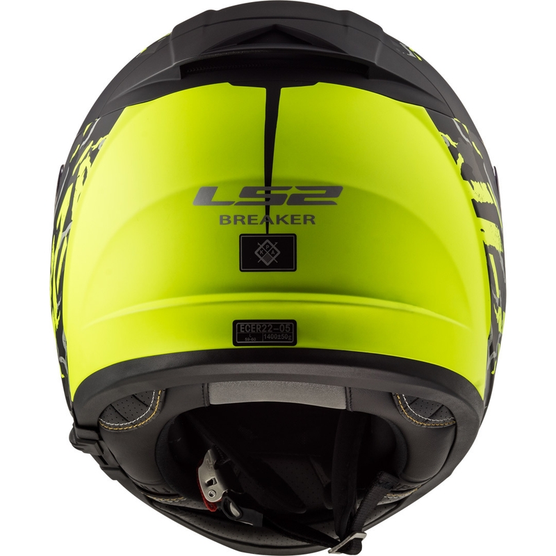 LS2 FF390 Breaker Feline Schwarz-Fluo Gelb Integral Motorradhelm Ausverkauf