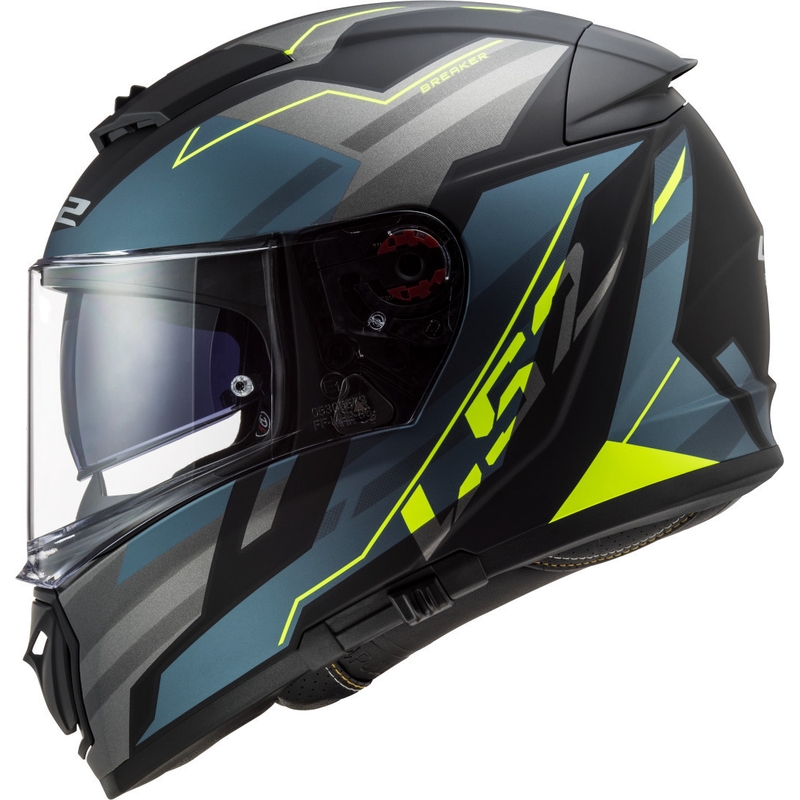 LS2 FF390 Breaker Beta schwarz-blau-fluo gelb Integral-Motorradhelm
