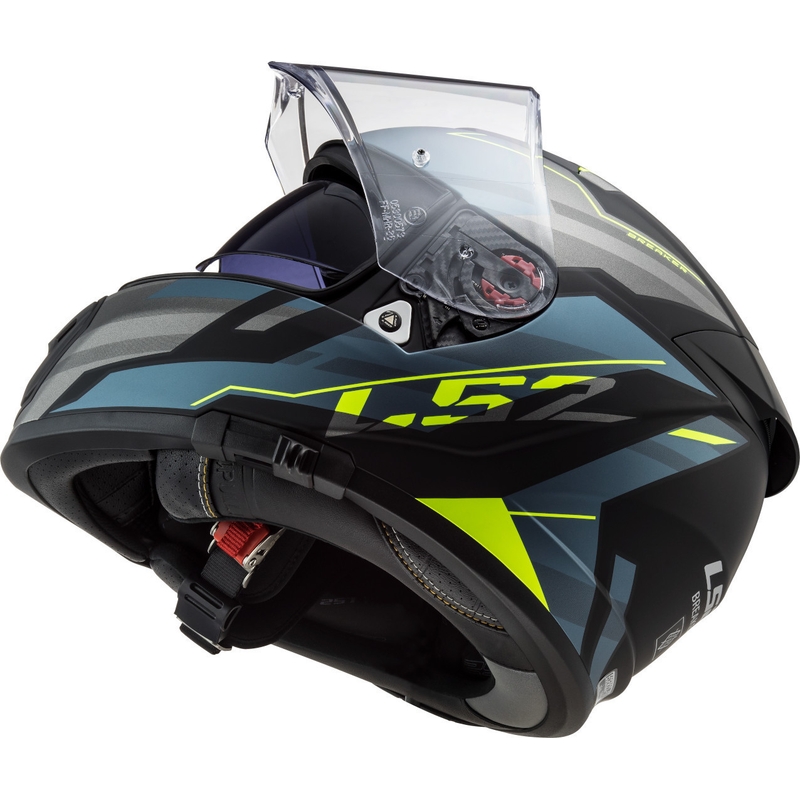 LS2 FF390 Breaker Beta schwarz-blau-fluo gelb Integral-Motorradhelm