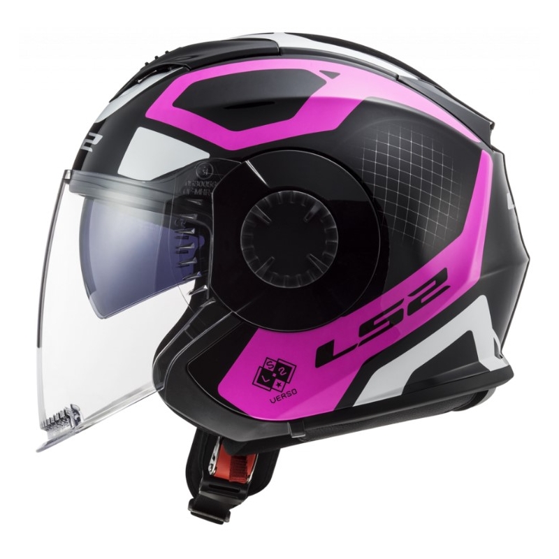 LS2 OF570 Verso Marker offenen Motorradhelm schwarz und lila