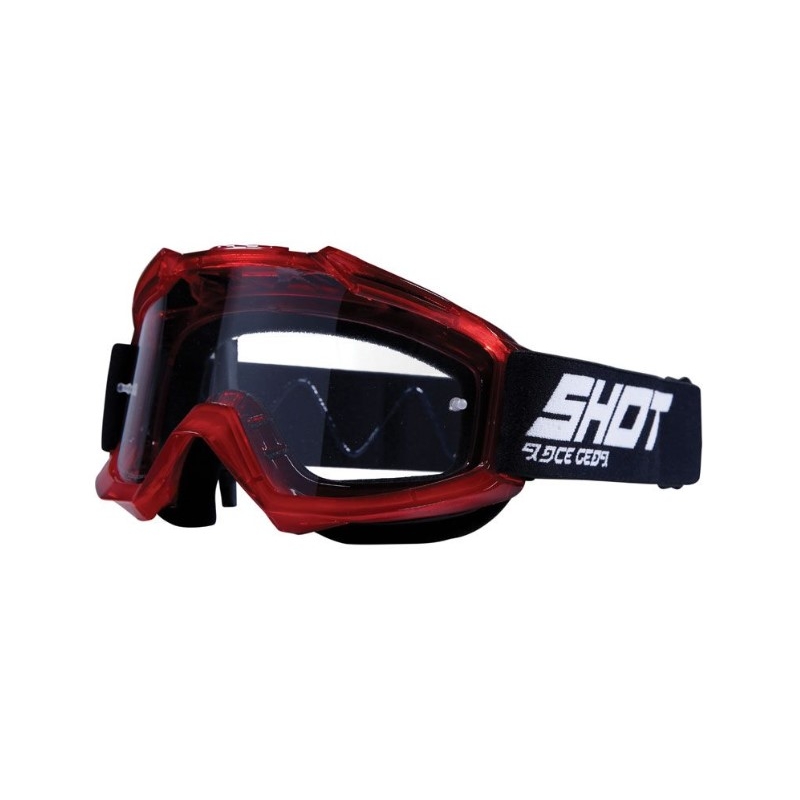 Motocross-Brille Shot Assault Solid schwarz-rot