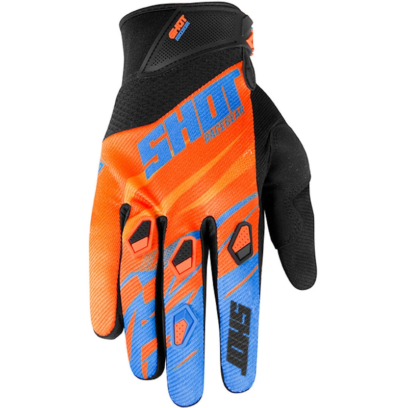 Motocross Handschuhe Shot Devo Ventury orange-schwarz-blau Ausverkauf