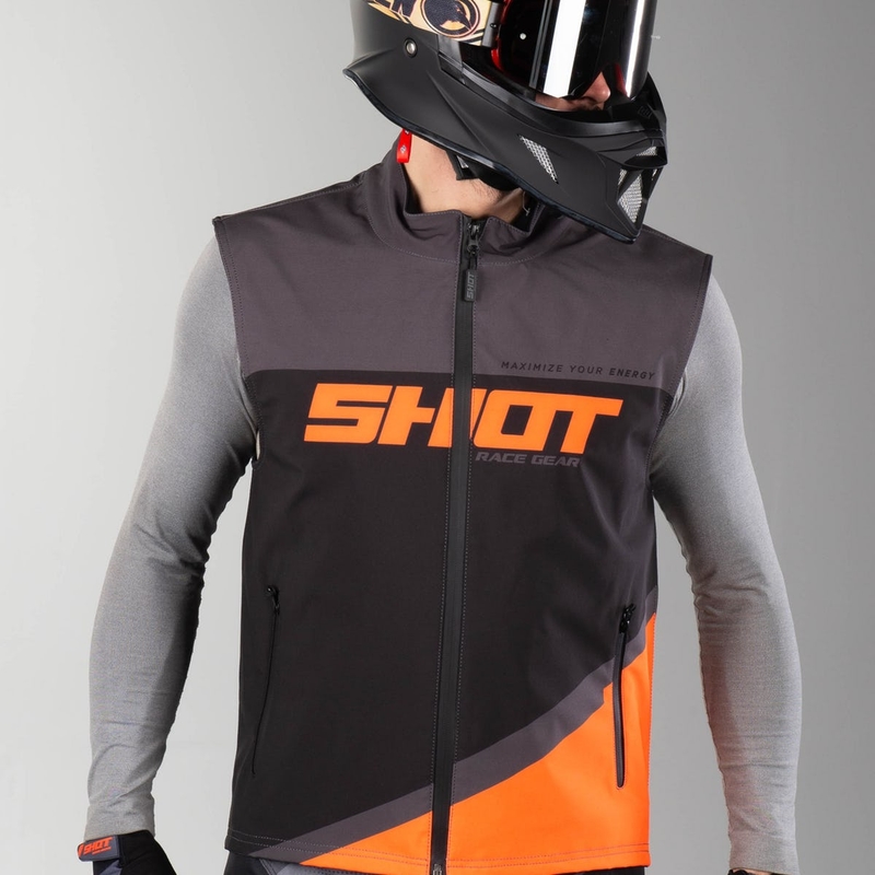 Softshellweste Shot Lite schwarz-grau-fluor orange Ausverkauf