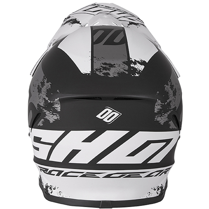 Kinder Motocross Helm Shot Furious Shadow schwarz und weiß Ausverkauf