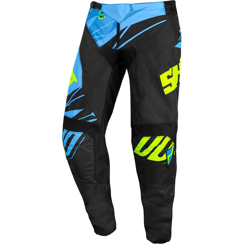 Kinder Motocross Hose Shot Devo Ventury blau-schwarz-fluo gelb Ausverkauf