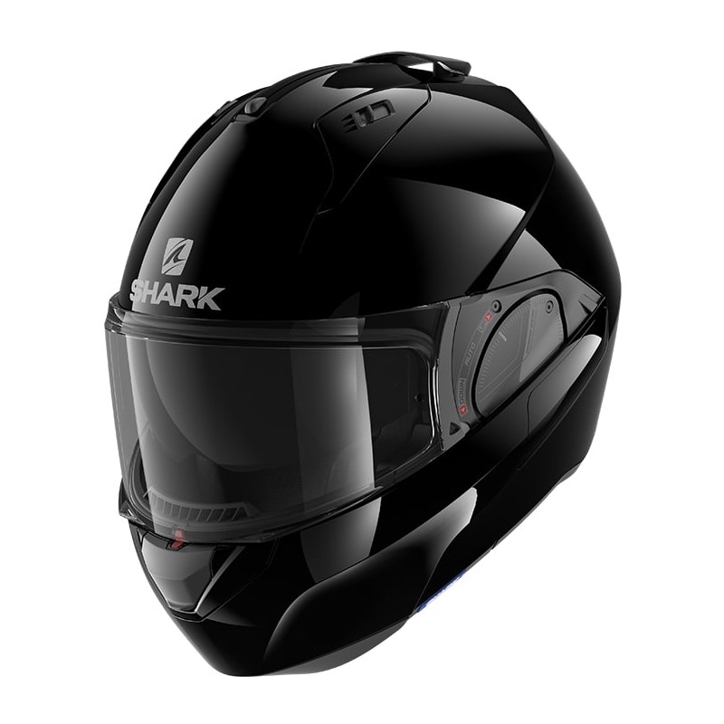SHARK EVO-ES Blank schwarz glänzend Kipphelm