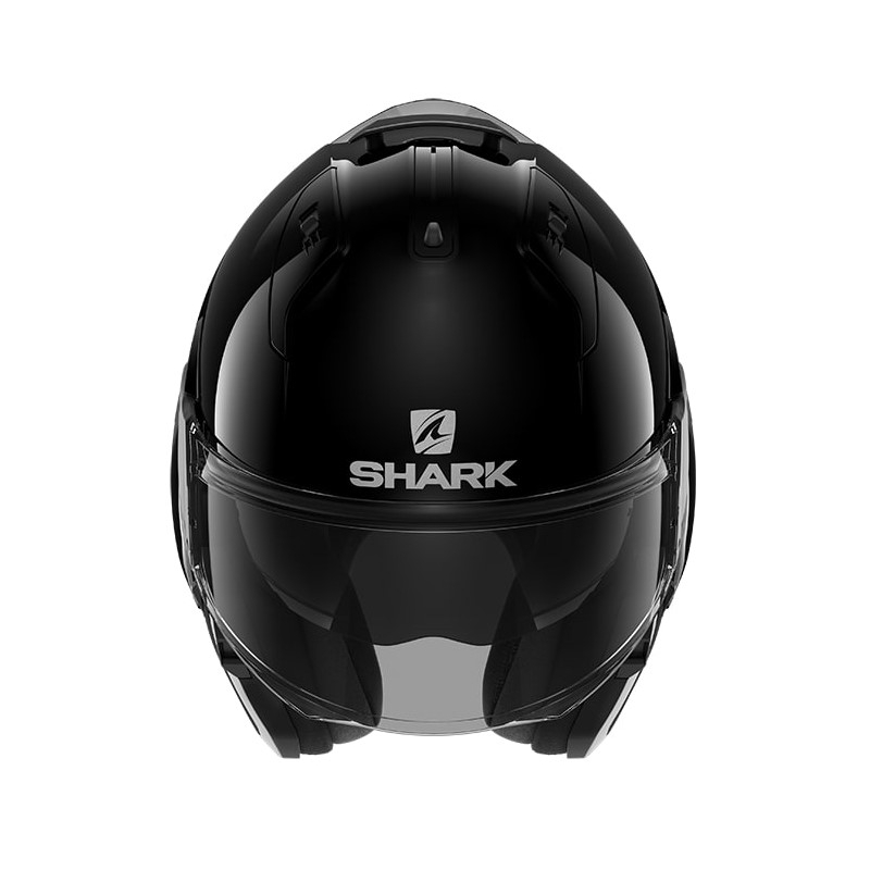 SHARK EVO-ES Blank schwarz glänzend Kipphelm