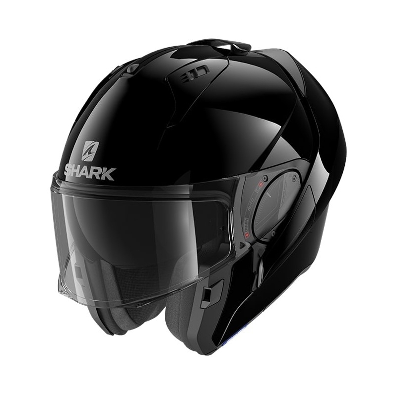 SHARK EVO-ES Blank schwarz glänzend Kipphelm