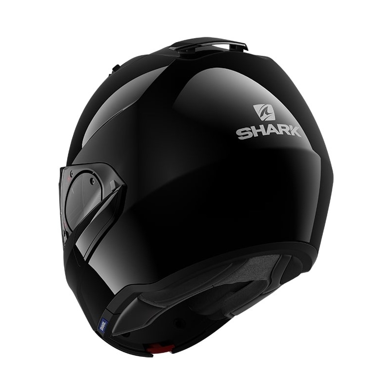 SHARK EVO-ES Blank schwarz glänzend Kipphelm