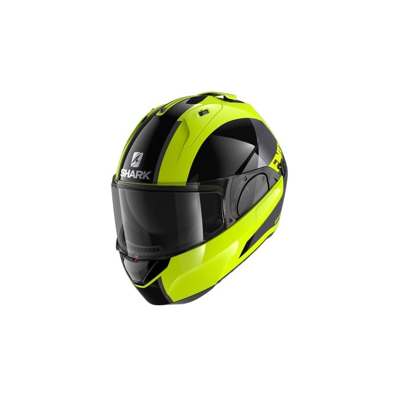 SHARK EVO-ES Endless schwarz-silber-fluo gelb tipping Helm Ausverkauf