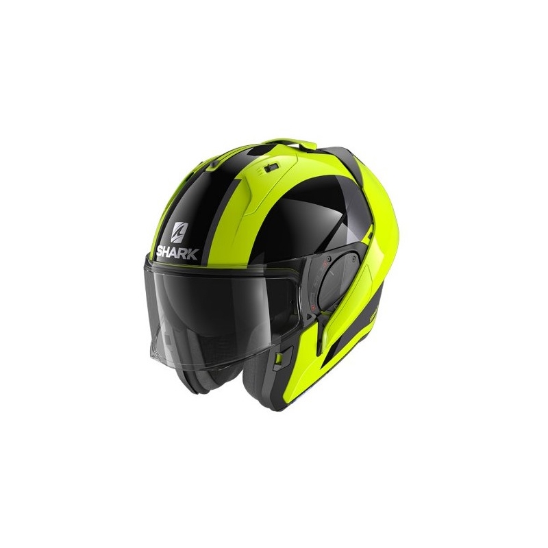 SHARK EVO-ES Endless schwarz-silber-fluo gelb tipping Helm Ausverkauf