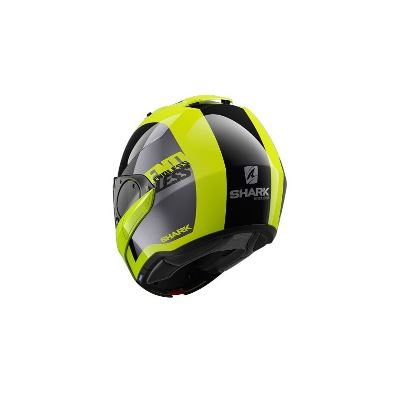 SHARK EVO-ES Endless schwarz-silber-fluo gelb tipping Helm Ausverkauf