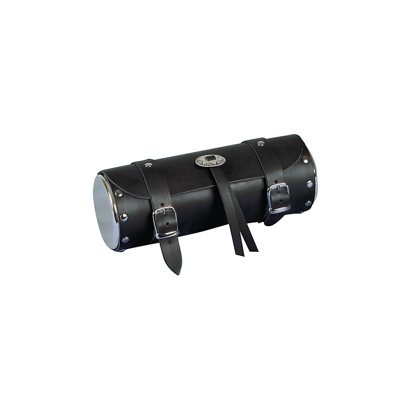 Lederrolle für Motorrad Chopper Chrom