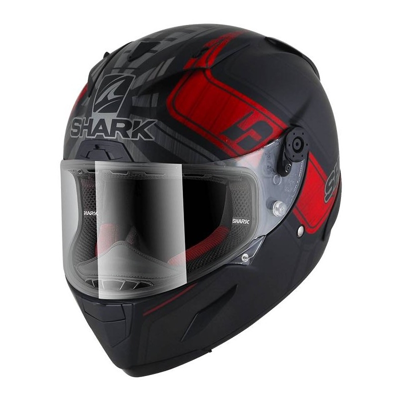 Integralhelm SHARK RACE-R PRO Zarco GP De France Replica Matte Schwarz-Grau-Rot