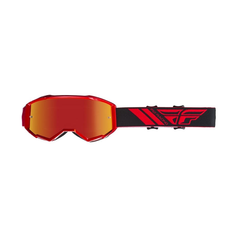 Motocrossbrille FLY Racing Zone 2019 rot-schwarz (rot verchromtes Plexiglas)