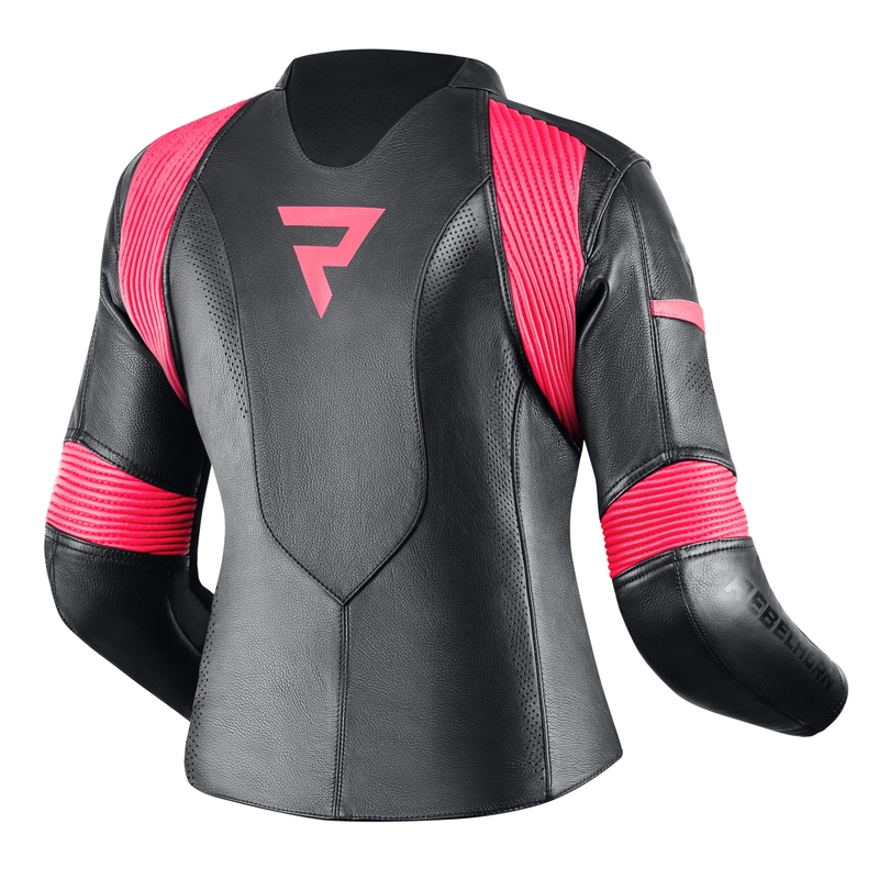 Women's Rebelhorn Rebel Schwarz und Rosa Motorradjacke