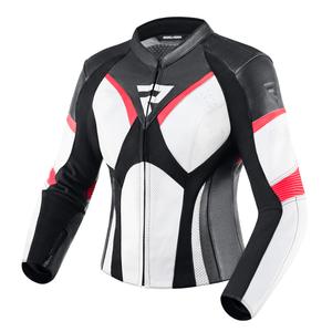 Women's Rebelhorn Rebel Schwarz-Weiß-Fluo Rot Motorradjacke Ausverkauf