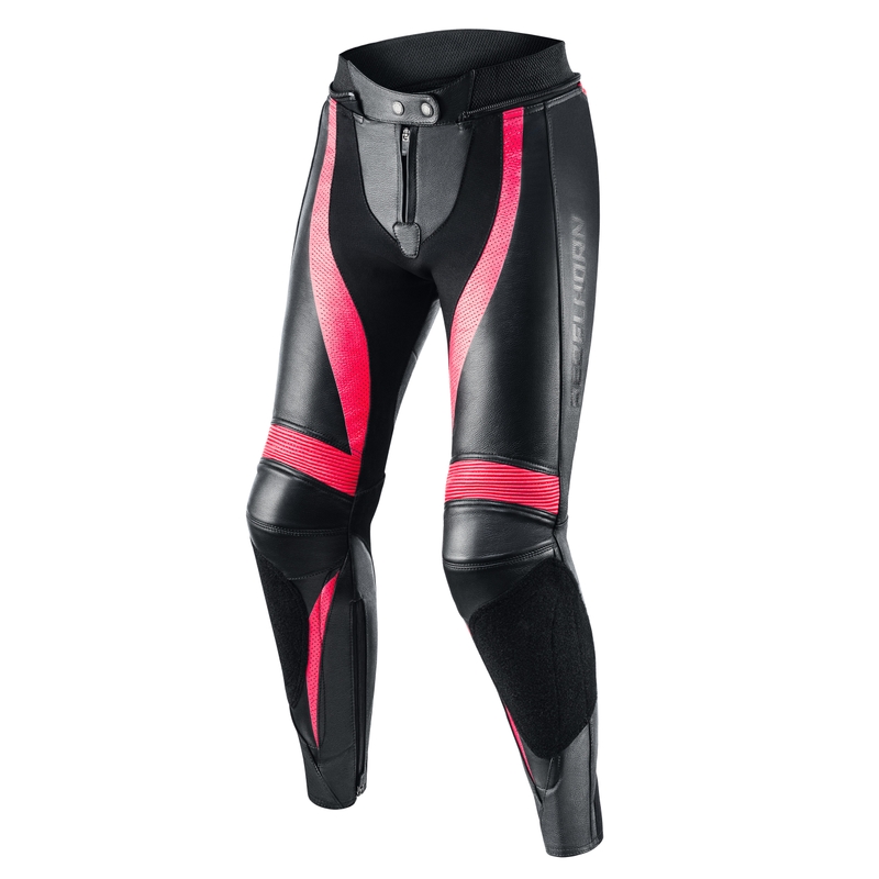 Women's Rebelhorn Rebel Schwarz und Rosa Motorradhose