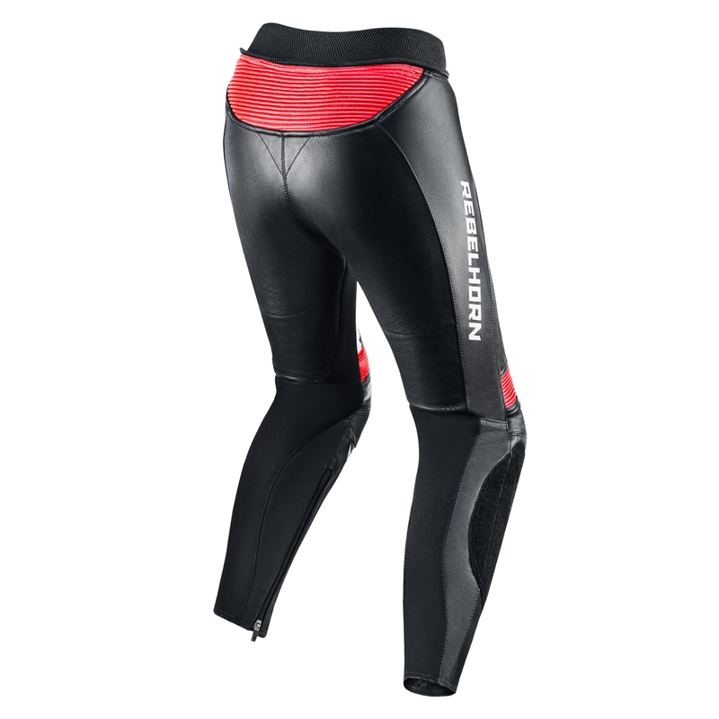 Women's Rebelhorn Rebel Schwarz-Weiß-Fluo Rot Motorradhose Ausverkauf