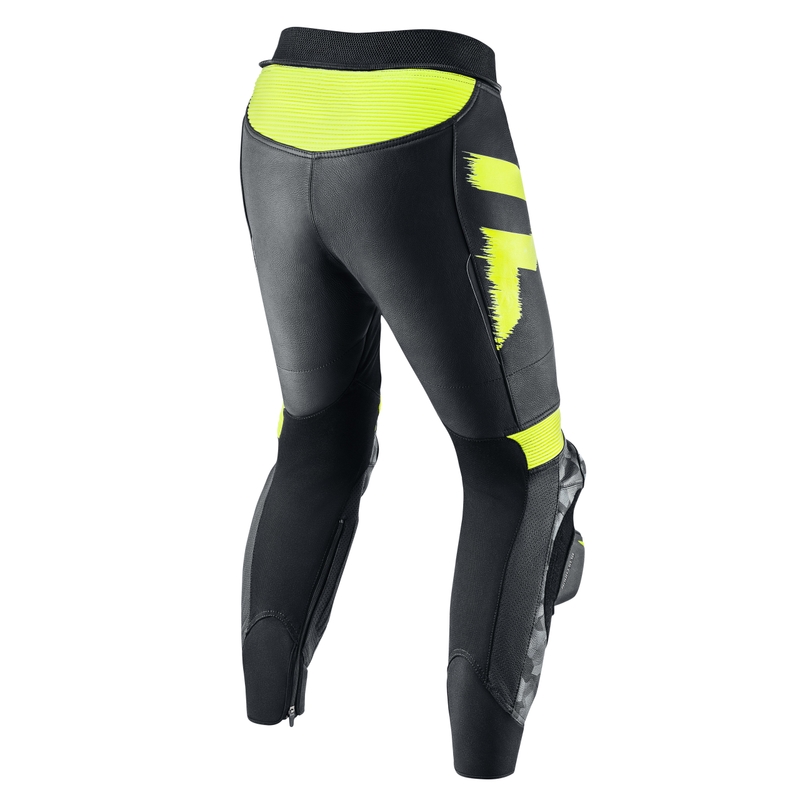 Rebelhorn Rebel Schwarz-Weiß-Fluo Gelb Motorradhosen Ausverkauf