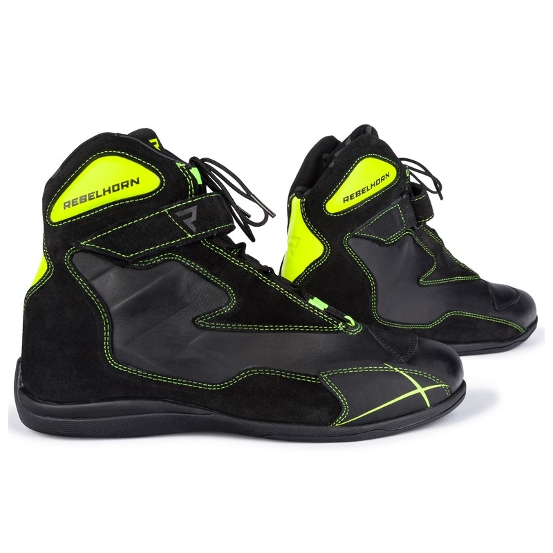Rebelhorn Spark Schwarz-Fluo Gelb Motorradstiefel Ausverkauf