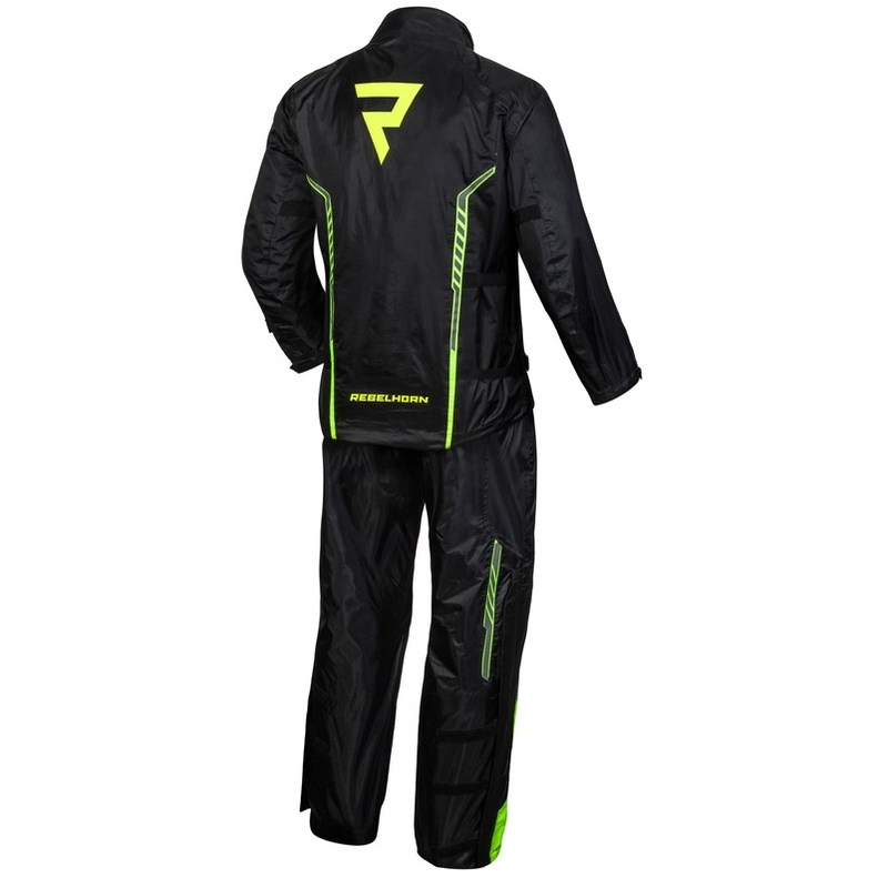 Rebelhorn Patrol Schwarz-Fluo Gelbe Motorradjacke