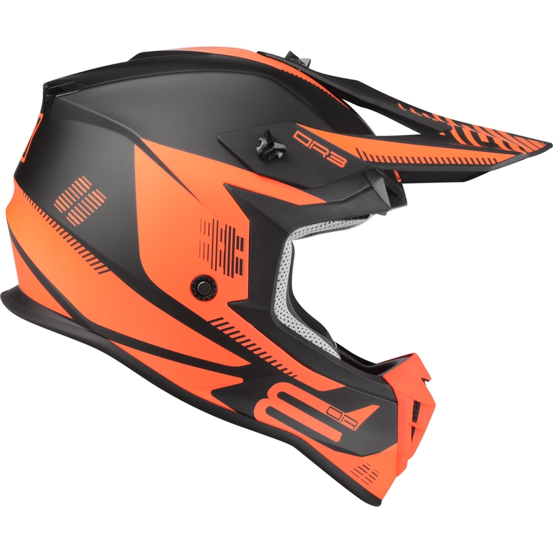 Motocrosshelm Lazer OR-3 PP3 schwarz-fluorrot