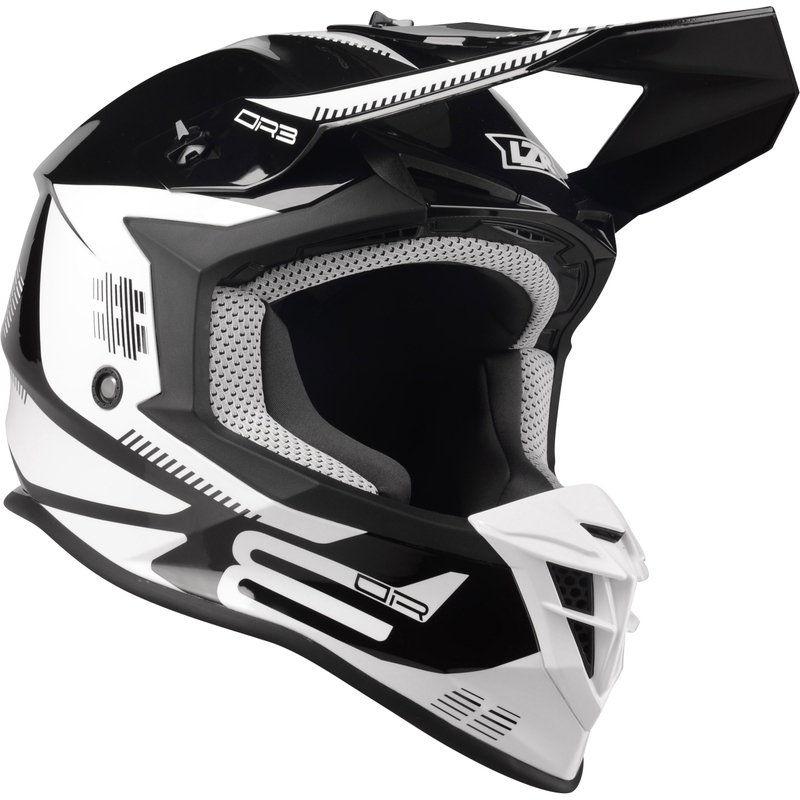 Motocross Helm Lazer OR-3 PP3 schwarz und weiß