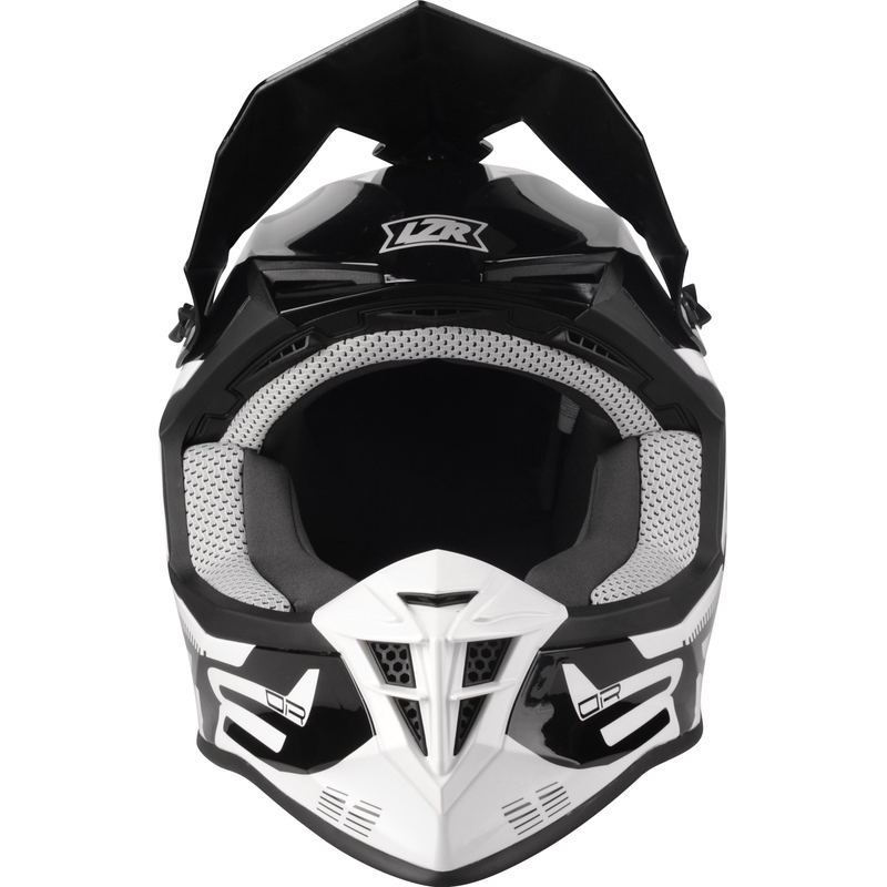 Motocross Helm Lazer OR-3 PP3 schwarz und weiß
