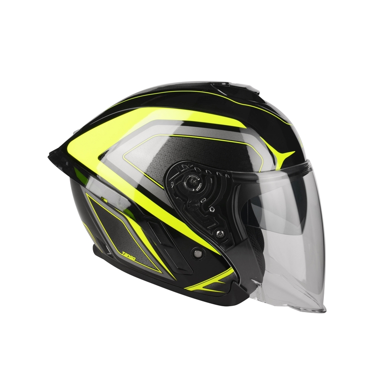 Offener Motorradhelm Lazer Tango S Hexa schwarz-fluo gelb