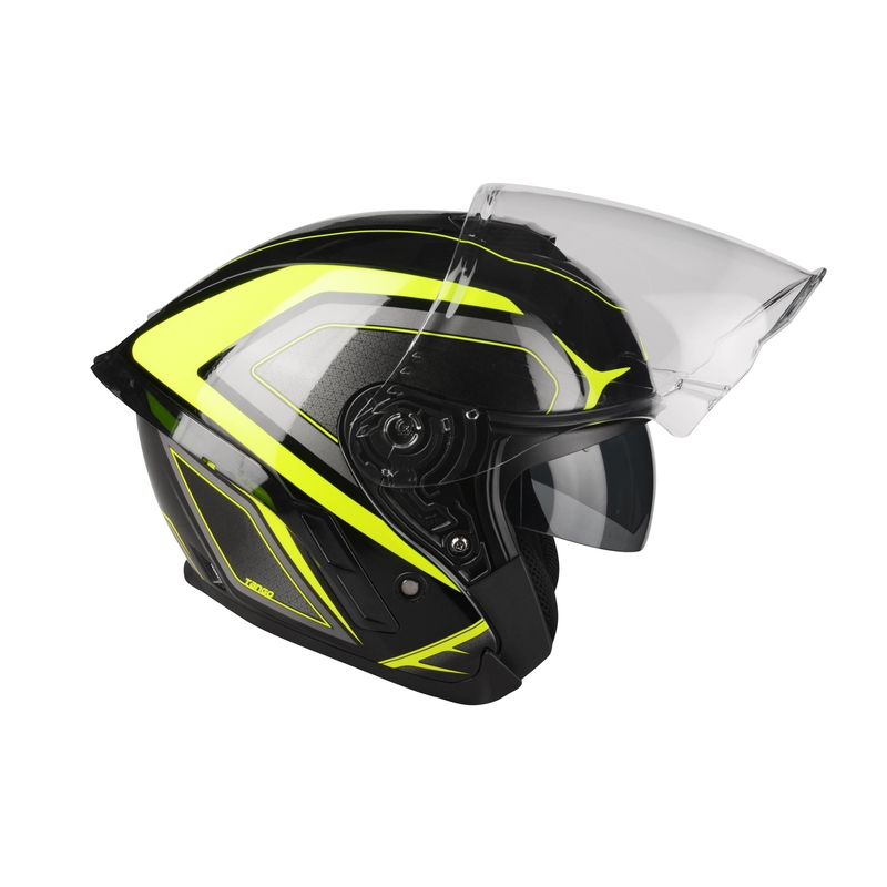 Offener Motorradhelm Lazer Tango S Hexa schwarz-fluo gelb