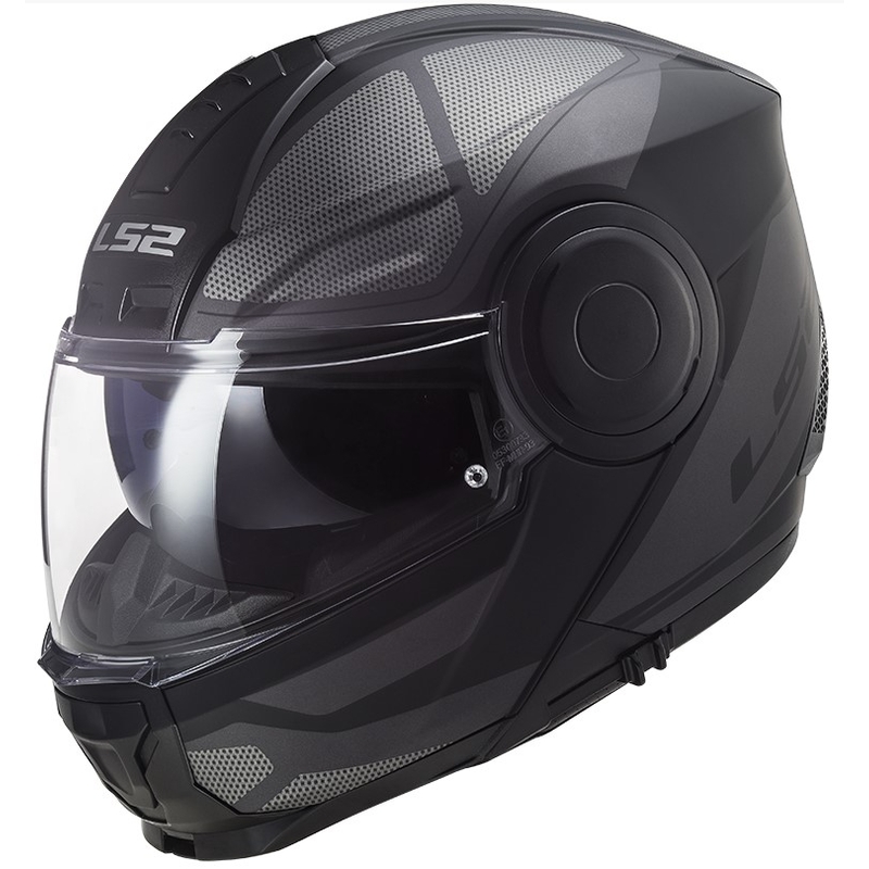 LS2 FF902 Scope Axis schwarz-titan klappbarer Motorradhelm