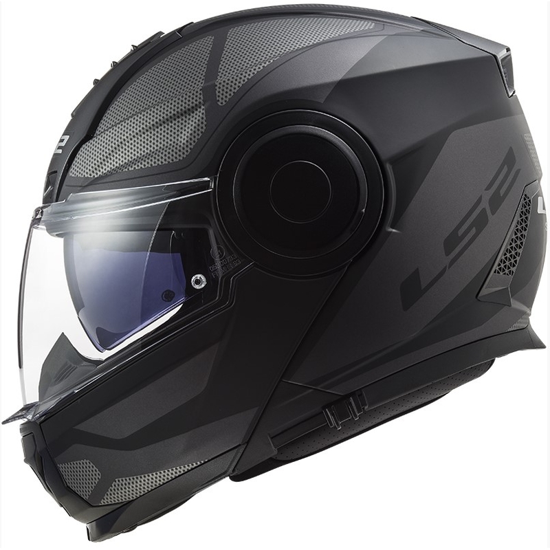 LS2 FF902 Scope Axis schwarz-titan klappbarer Motorradhelm
