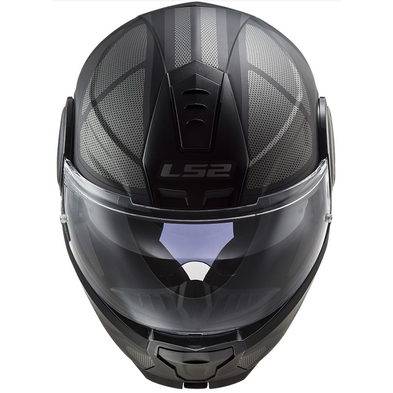 LS2 FF902 Scope Axis schwarz-titan klappbarer Motorradhelm