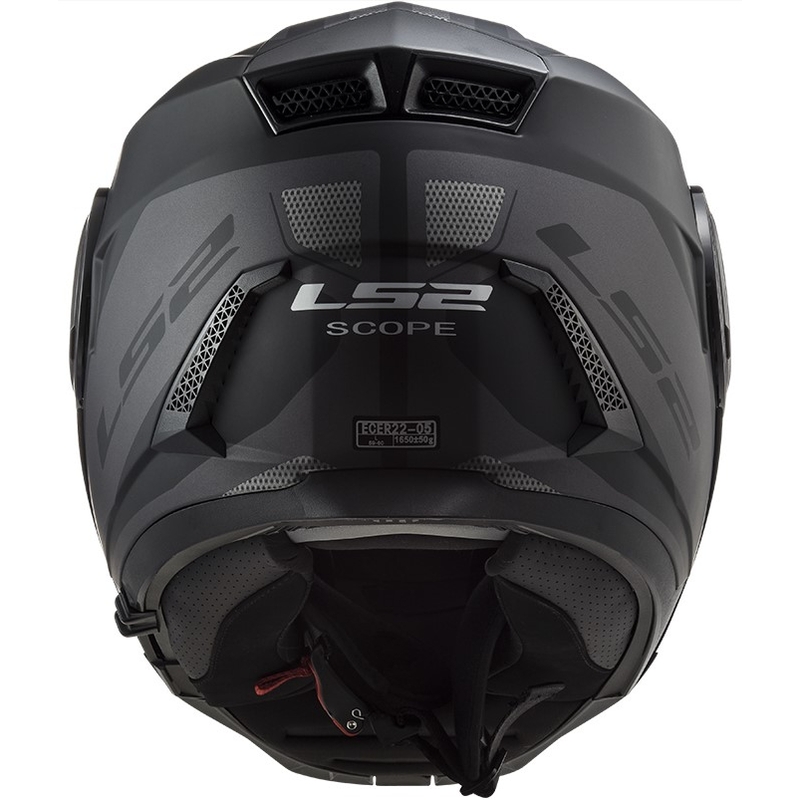 LS2 FF902 Scope Axis schwarz-titan klappbarer Motorradhelm