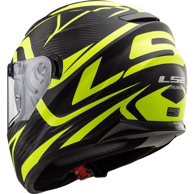 LS2 FF320 Stream Evo Jink schwarz-fluo gelb Integral Motorradhelm