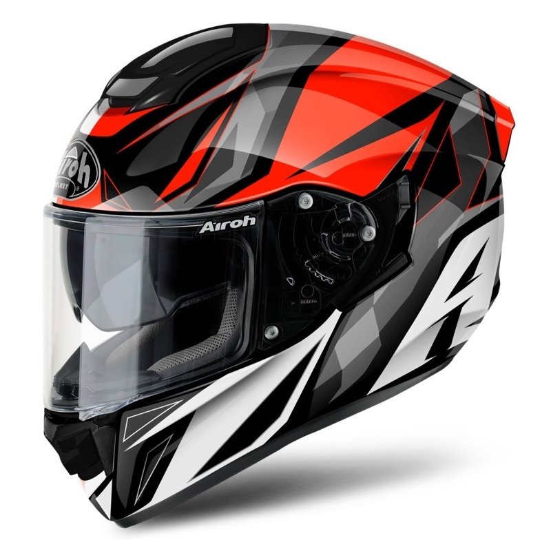 Airoh ST 501 Thunder rot-schwarz-weiß-grauer Integral-Motorradhelm