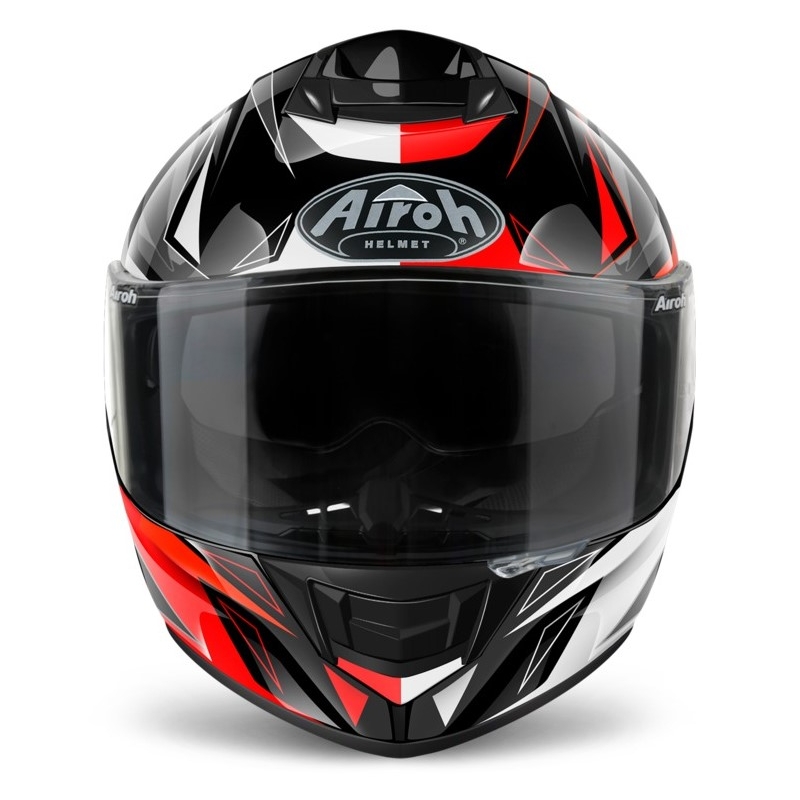 Airoh ST 501 Thunder rot-schwarz-weiß-grauer Integral-Motorradhelm