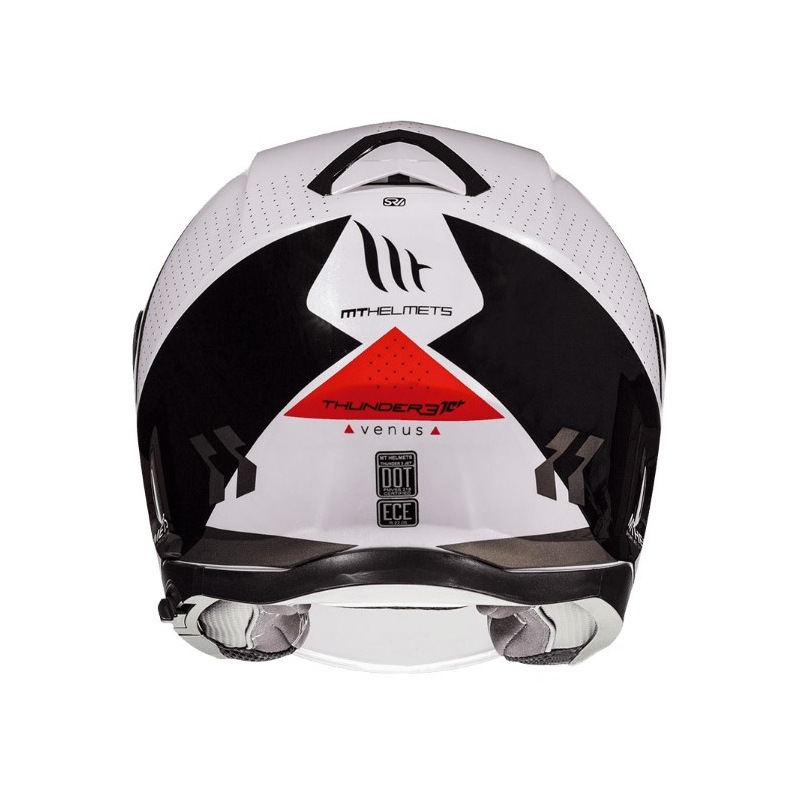 Offener Motorradhelm MT Thunder 3 SV Venus schwarz-weiß-rot