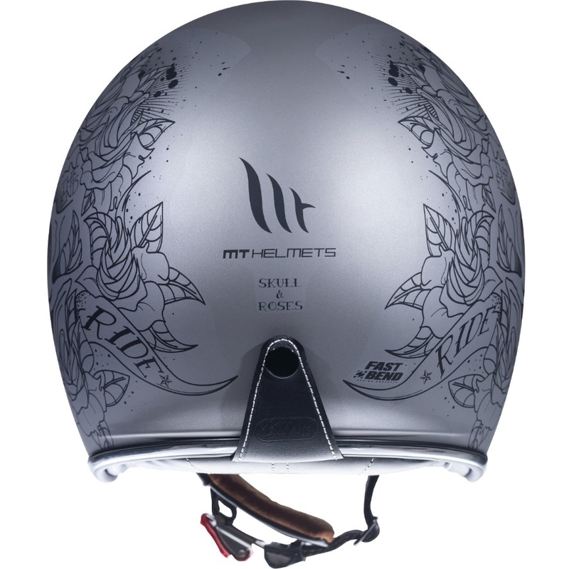 Offener Motorradhelm MT LeMans 2 SV SKULL&amp;ROSES grau matt