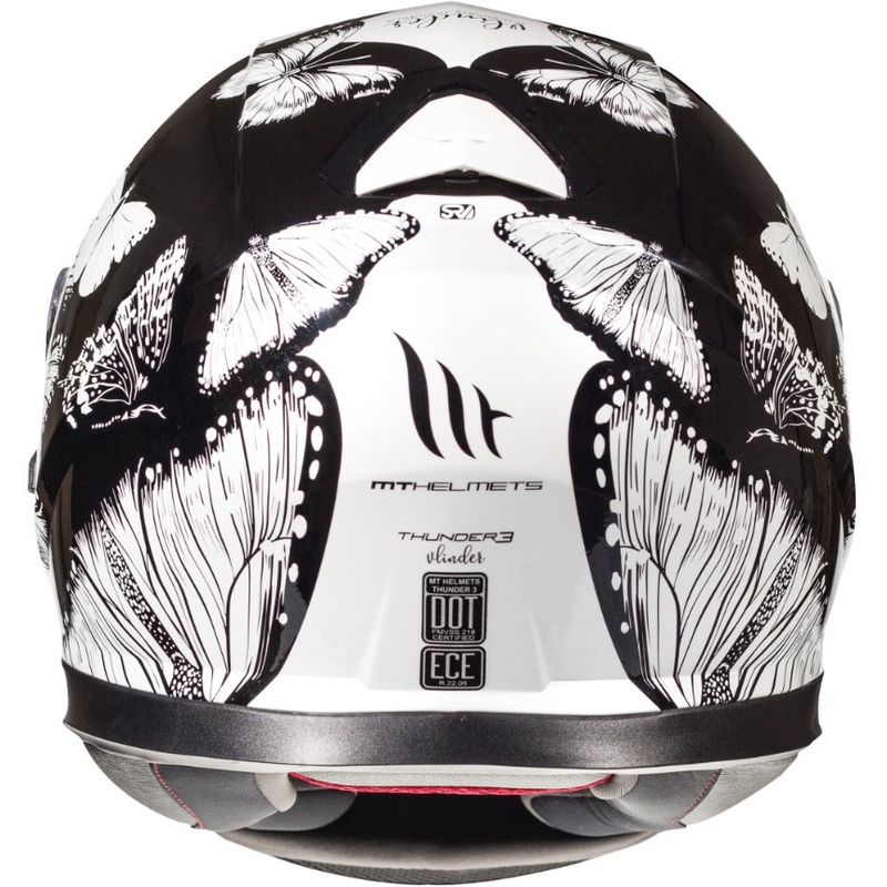 MT Thunder 3 SV Vlinder Women's Integral Motorradhelm Schwarz-Weiß Ausverkauf