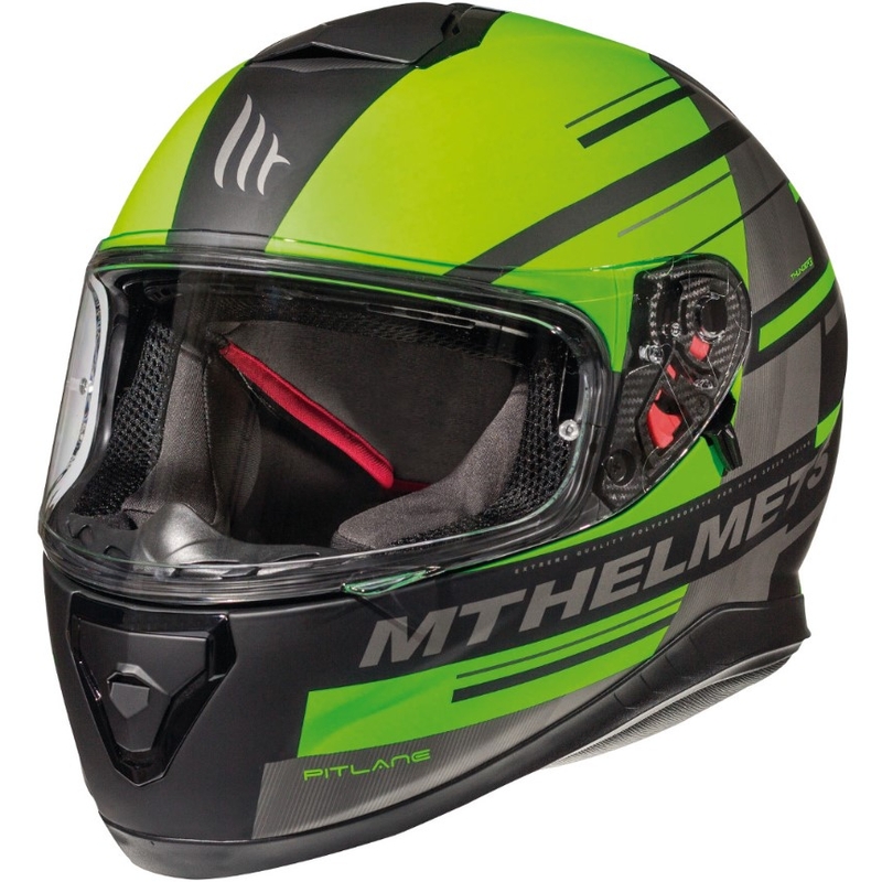 MT Thunder 3 SV Pitlane schwarz-fluo grün integral Motorradhelm Ausverkauf