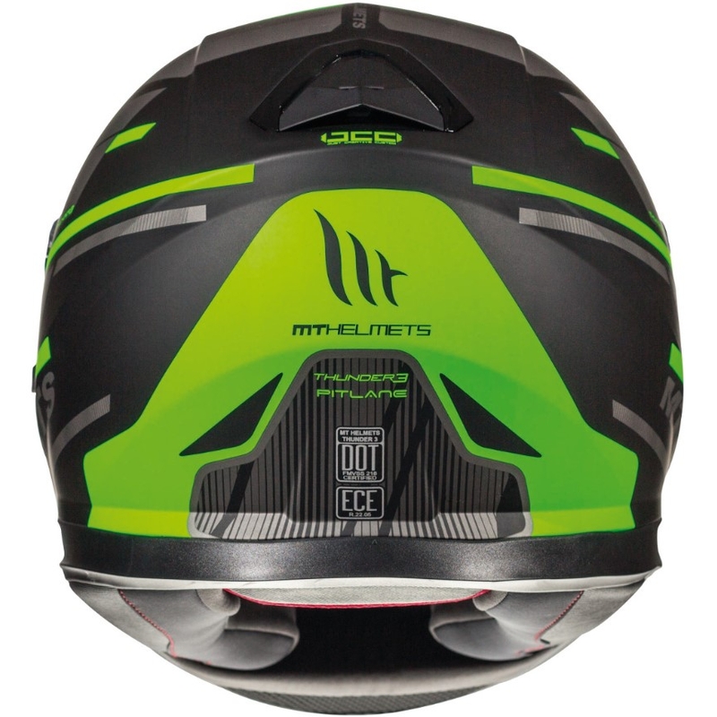 MT Thunder 3 SV Pitlane schwarz-fluo grün integral Motorradhelm Ausverkauf