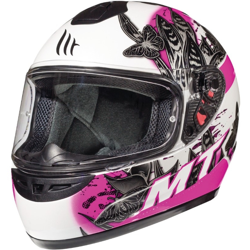 MT Thunder Infantil Breeze Integralhelm weiß-schwarz-rosa