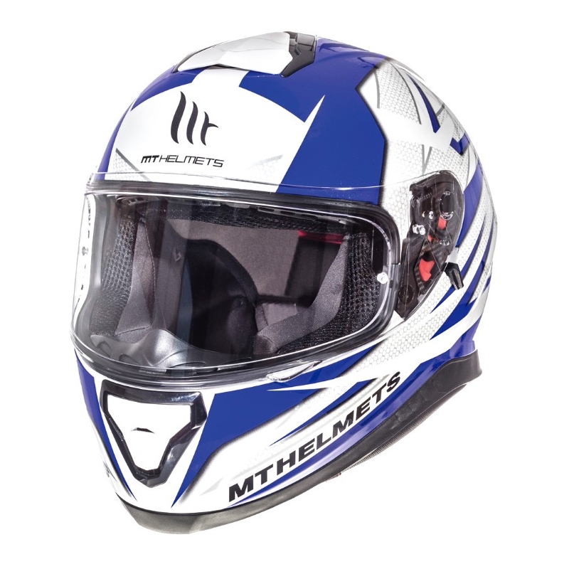 MT Thunder 3 Effect Integral Motorradhelm blau und weiß
