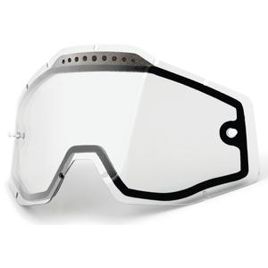 Doppeltes klares Plexiglas für Motocrossbrillen 100% Racecraft/Accuri/Strata