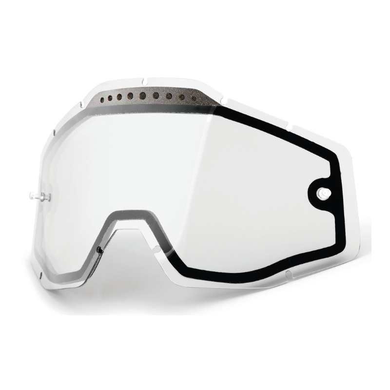 Doppeltes klares Plexiglas für Motocrossbrillen 100% Racecraft/Accuri/Strata