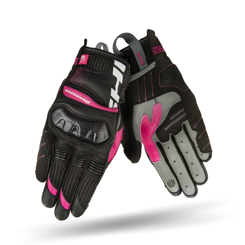 Frauen Shima X-Breeze 2 Schwarz und Rosa Motorradhandschuhe